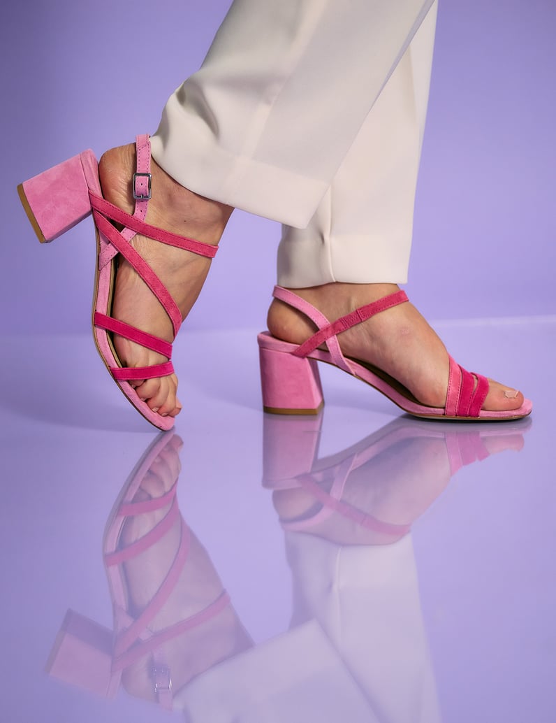 Lazzarini-Veloursleder-Sandale-pink
