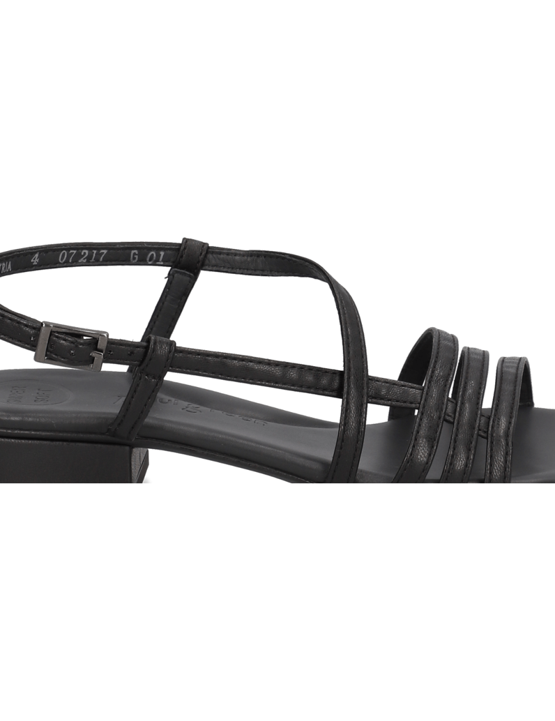 PAUL-GREEN-gladko-usnje-sandali-črna