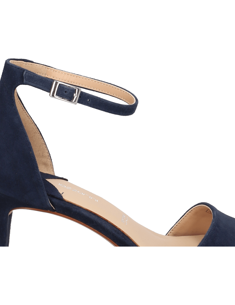 Lazzarini-velúr-Sandále-čierna