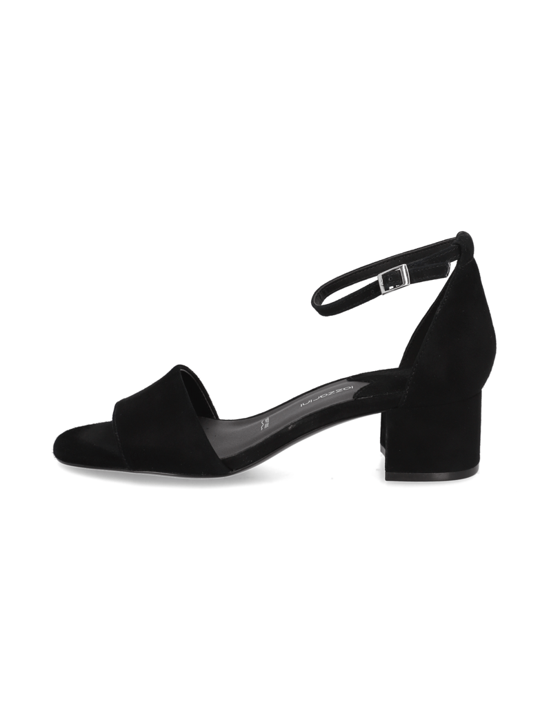 Lazzarini-velúr-Sandále-čierna