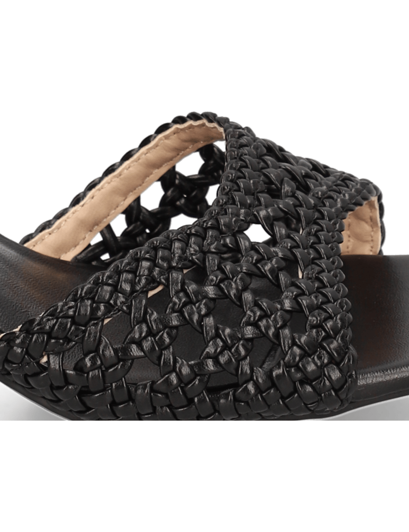 Lazzarini-hladká-koža-Sandále-čierna