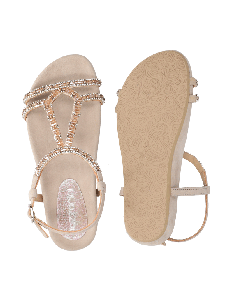 Lazzarini-Veloursleder-Sandale-beige