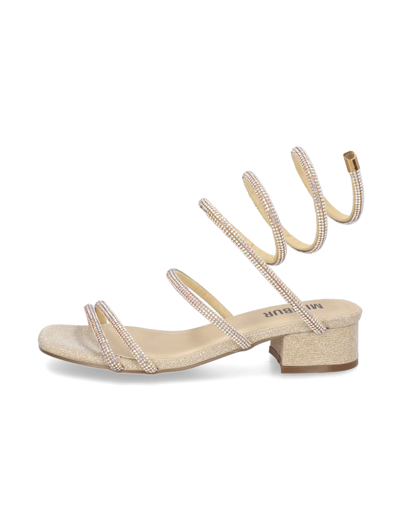 MENBUR-Lederimitat-Sandale-gold