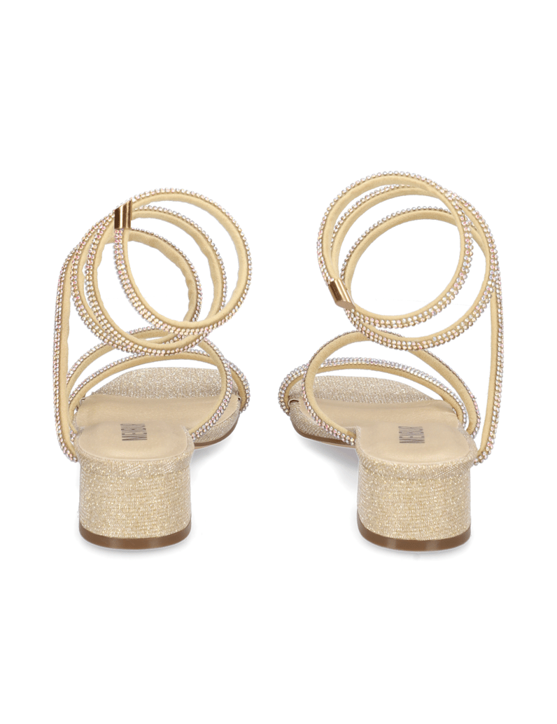 MENBUR-Lederimitat-Sandale-gold