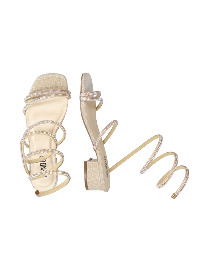 MENBUR-Lederimitat-Sandale-gold