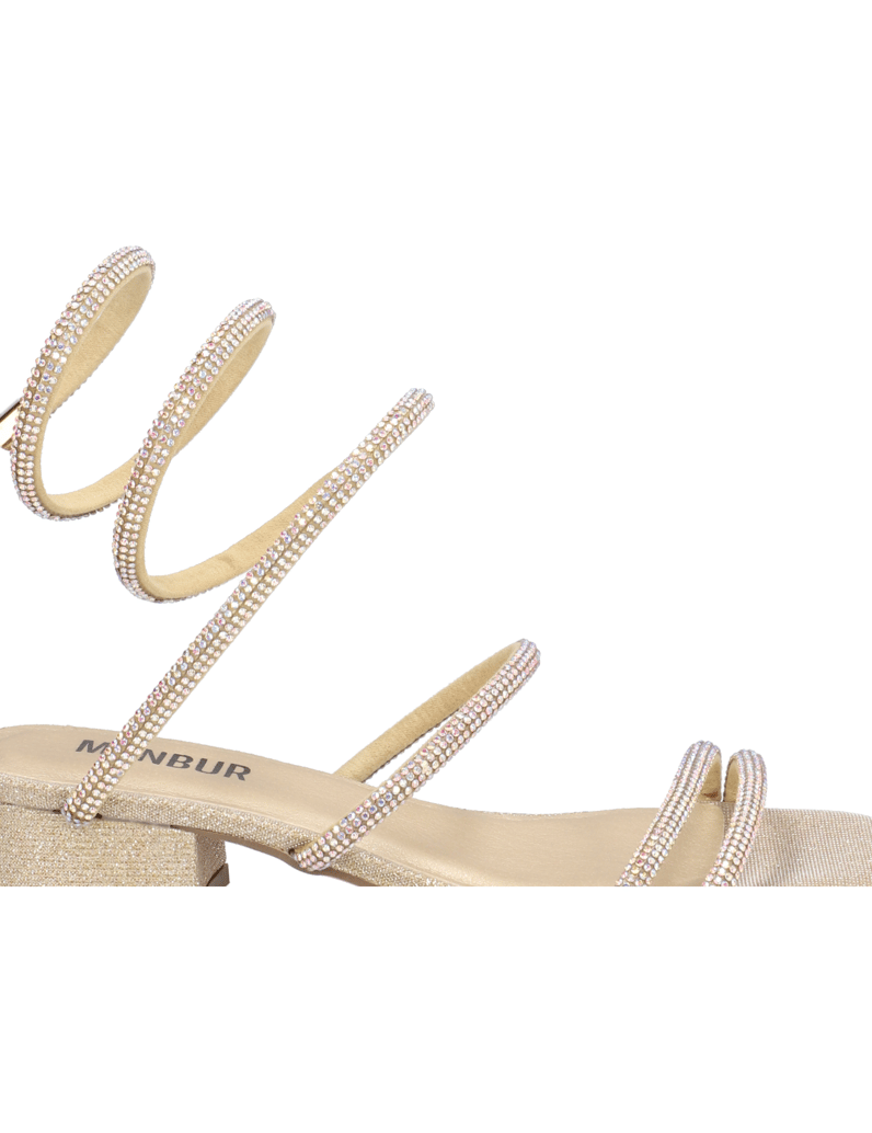 MENBUR-Lederimitat-Sandale-gold