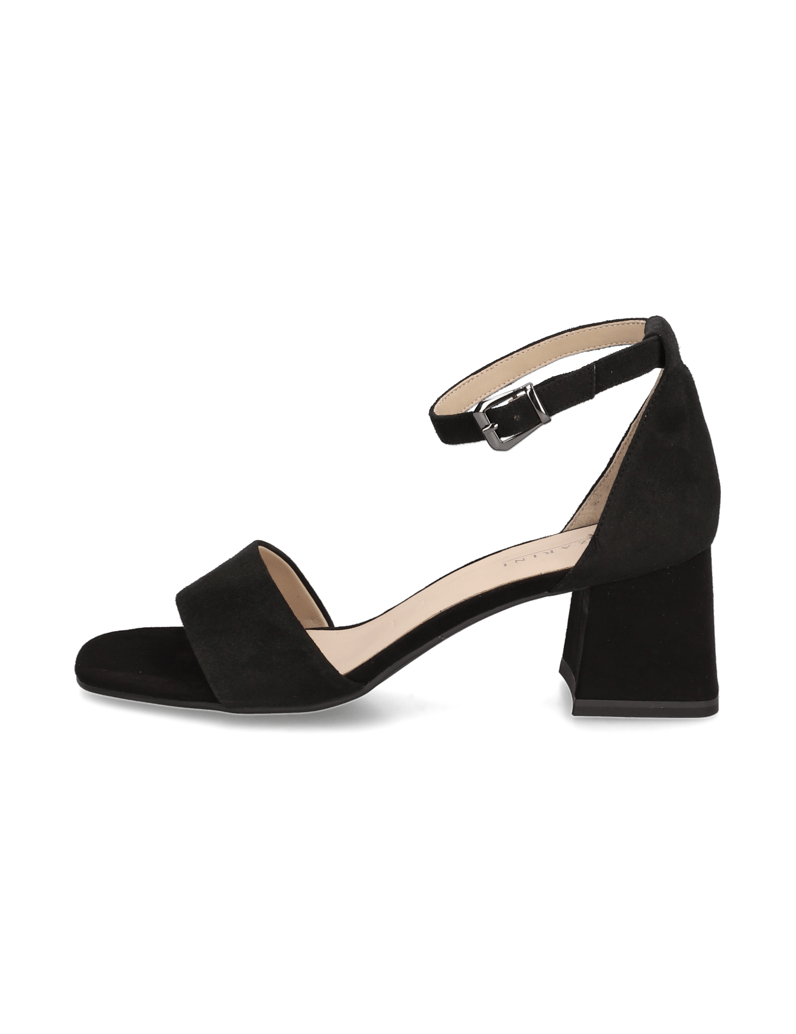 Lazzarini-semiš-usnje-sandali-črna