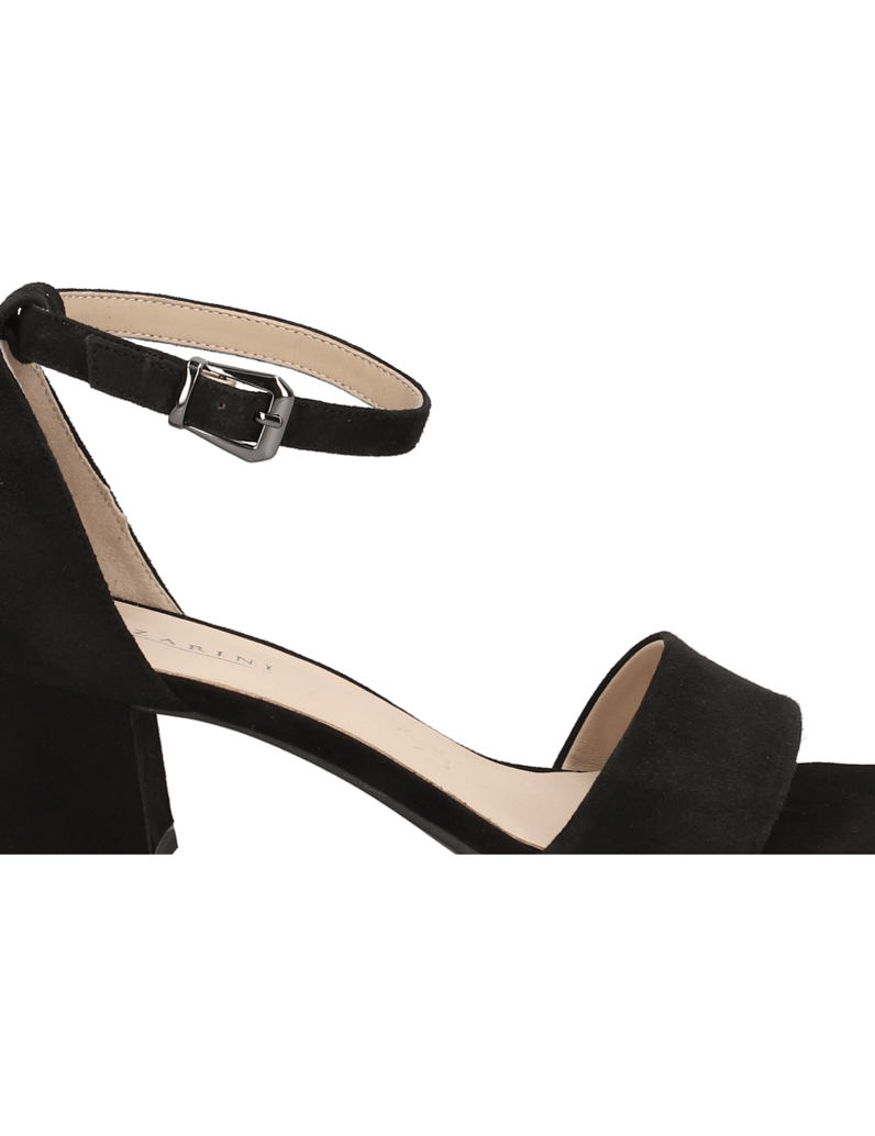 Lazzarini-semiš-usnje-sandali-črna