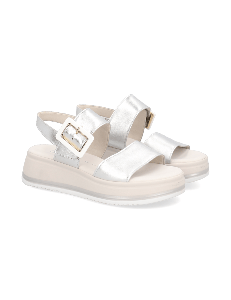 Gabor-Glattleder-Sandale-silber