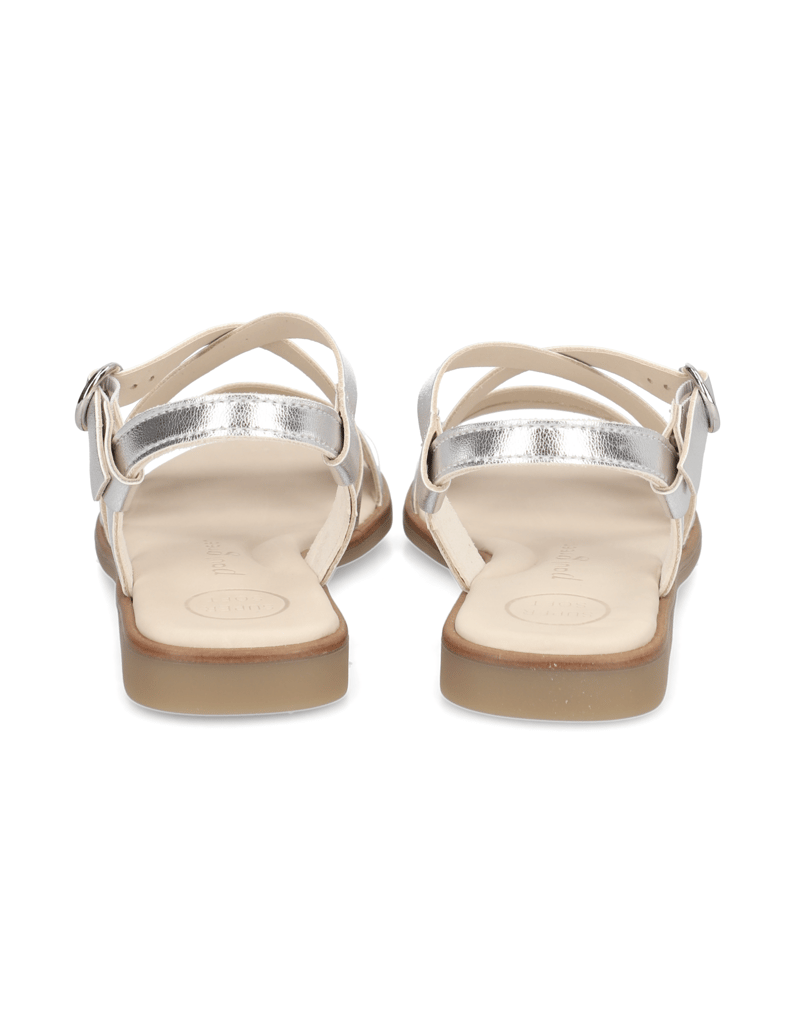 PAUL-GREEN-Glattleder-Sandale-silber