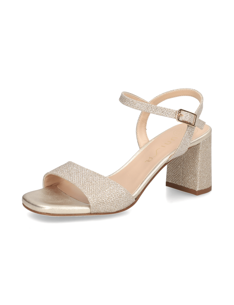 Unisa-textil-sandály-stříbrná