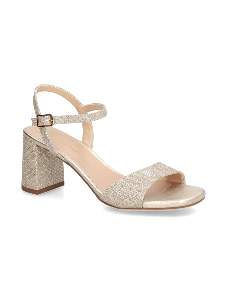 Unisa-textil-sandály-stříbrná