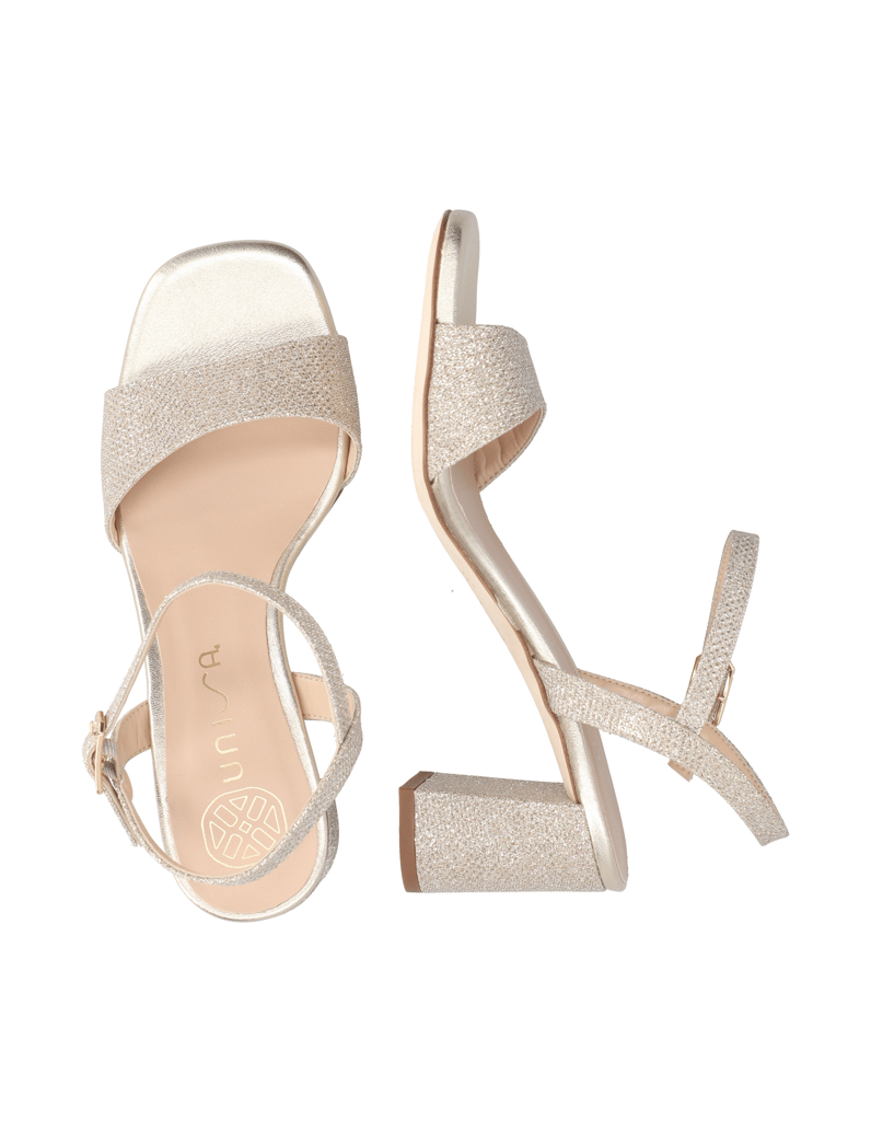 Unisa-textil-sandály-stříbrná
