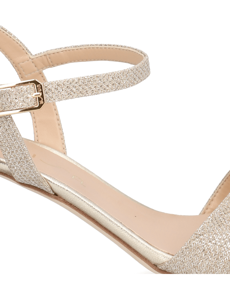 Unisa-textil-sandály-stříbrná