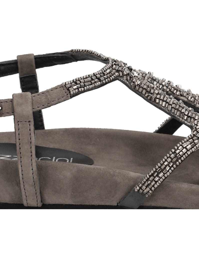Lazzarini-Veloursleder-Sandale-grau