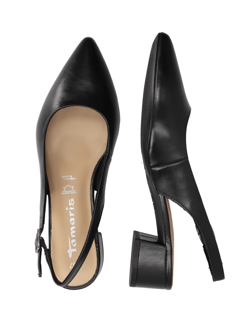 TAMARIS-Glattleder-Slingpumps-schwarz
