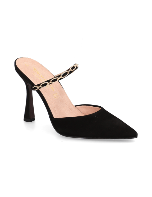 

Veloursleder Pantoffel, Černá