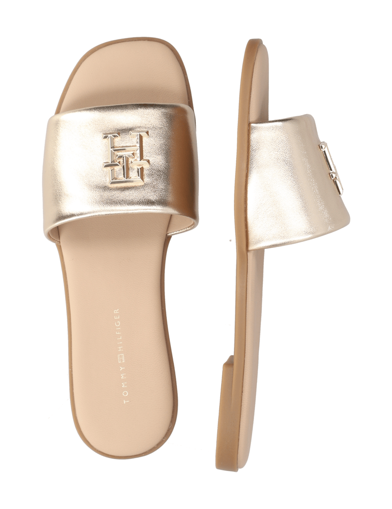 Tommy-Hilfiger-TH-LOGO-HW-METALLIC-LEATHER-MULE-gold