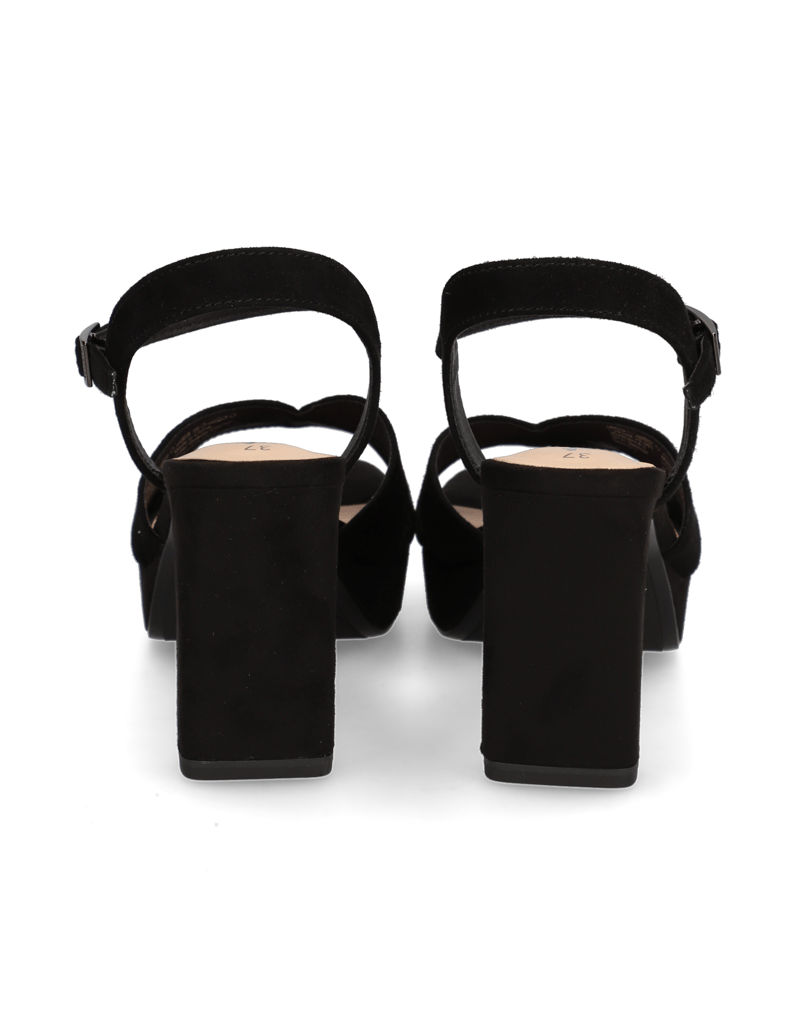 TAMARIS-Veloursleder-Sandale-schwarz