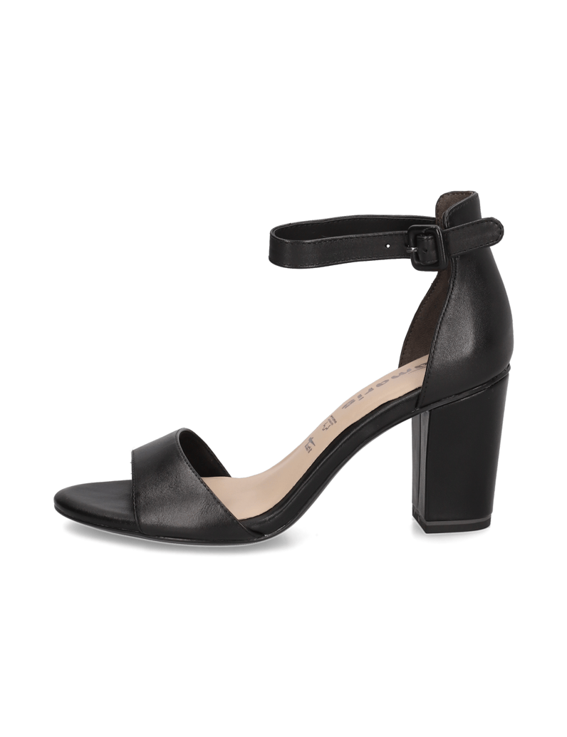TAMARIS-Glattleder-Sandale-schwarz