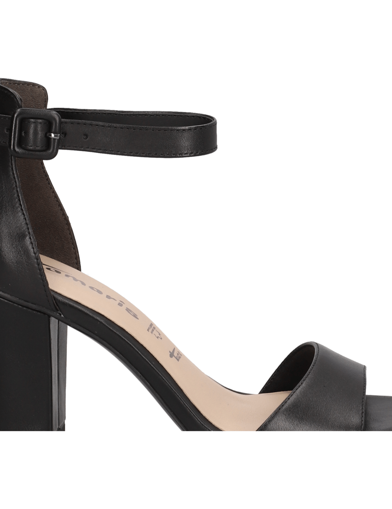 TAMARIS-Glattleder-Sandale-schwarz