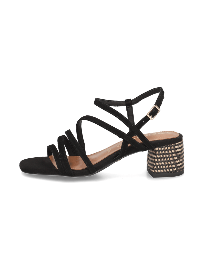 TAMARIS-Veloursleder-Sandale-schwarz
