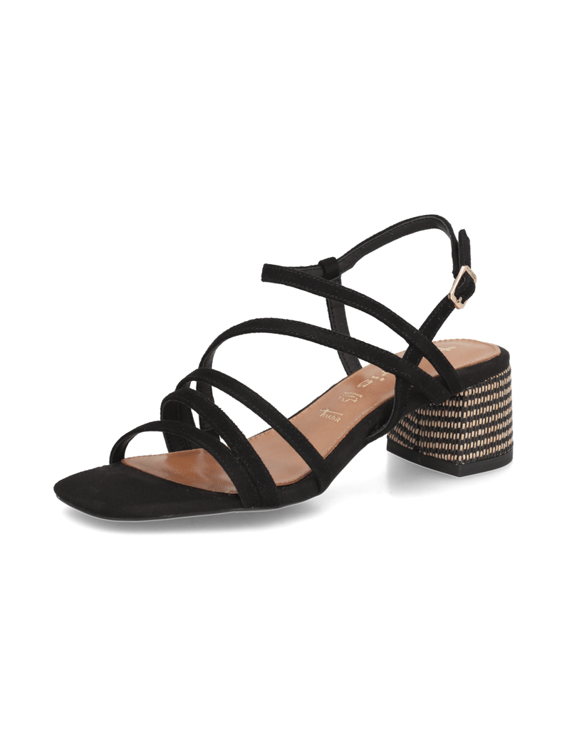 TAMARIS-Veloursleder-Sandale-schwarz