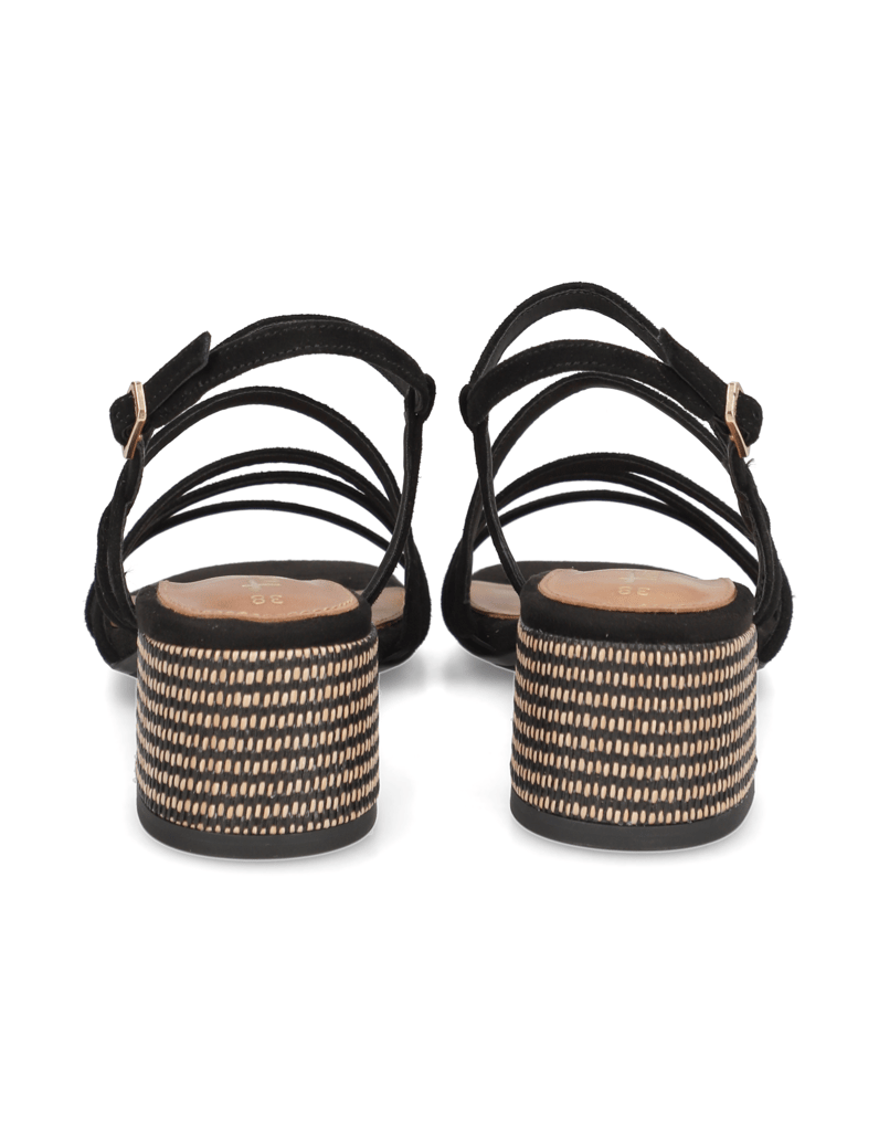 TAMARIS-Veloursleder-Sandale-schwarz