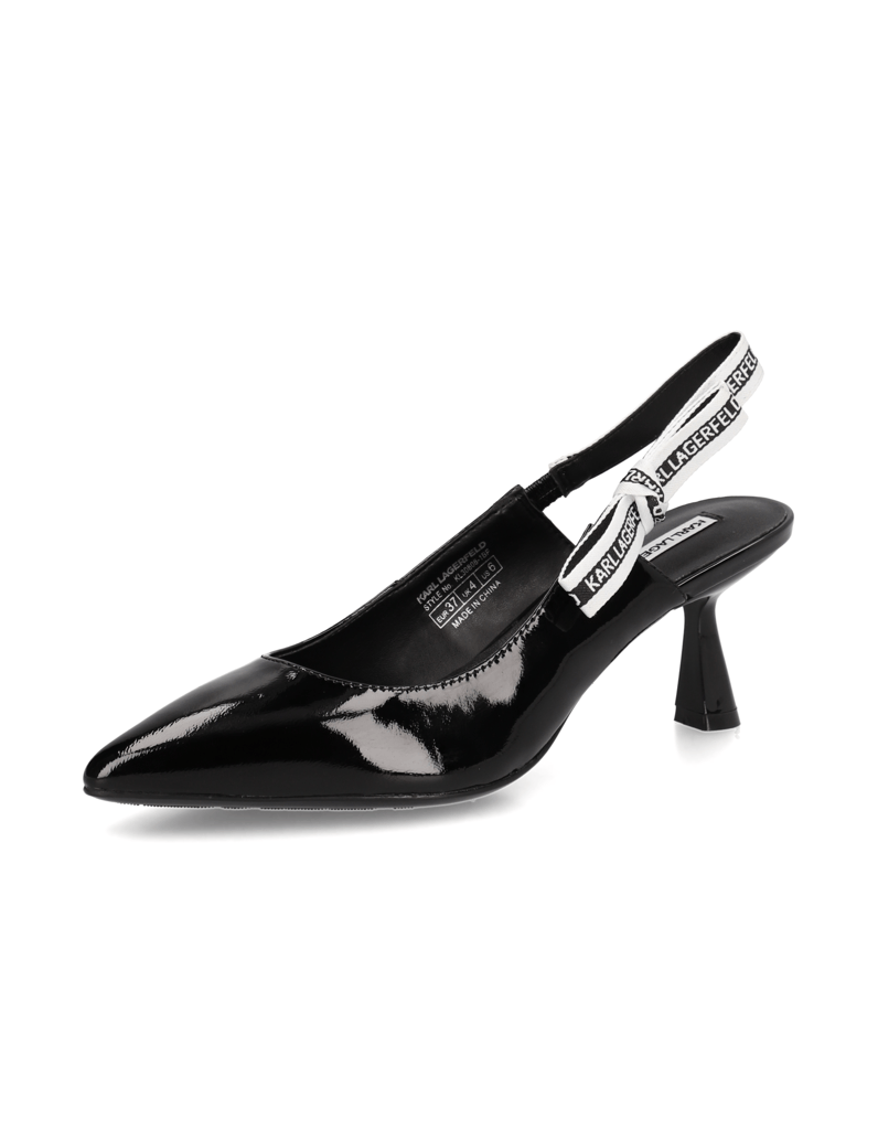 KARL-LAGERFELD-PANACHE-Ribbon-Sling-črna