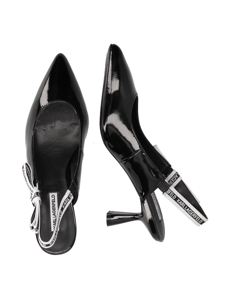 KARL-LAGERFELD-PANACHE-Ribbon-Sling-črna