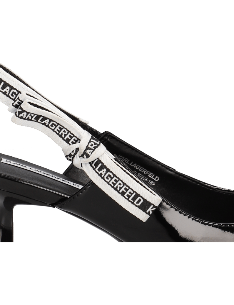 KARL-LAGERFELD-PANACHE-Ribbon-Sling-črna