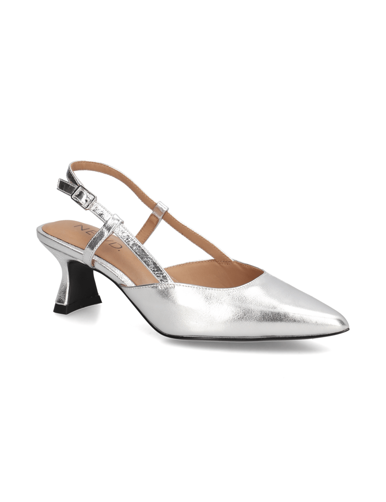 NEWD.Tamaris-Glattleder-Slingpumps-silber