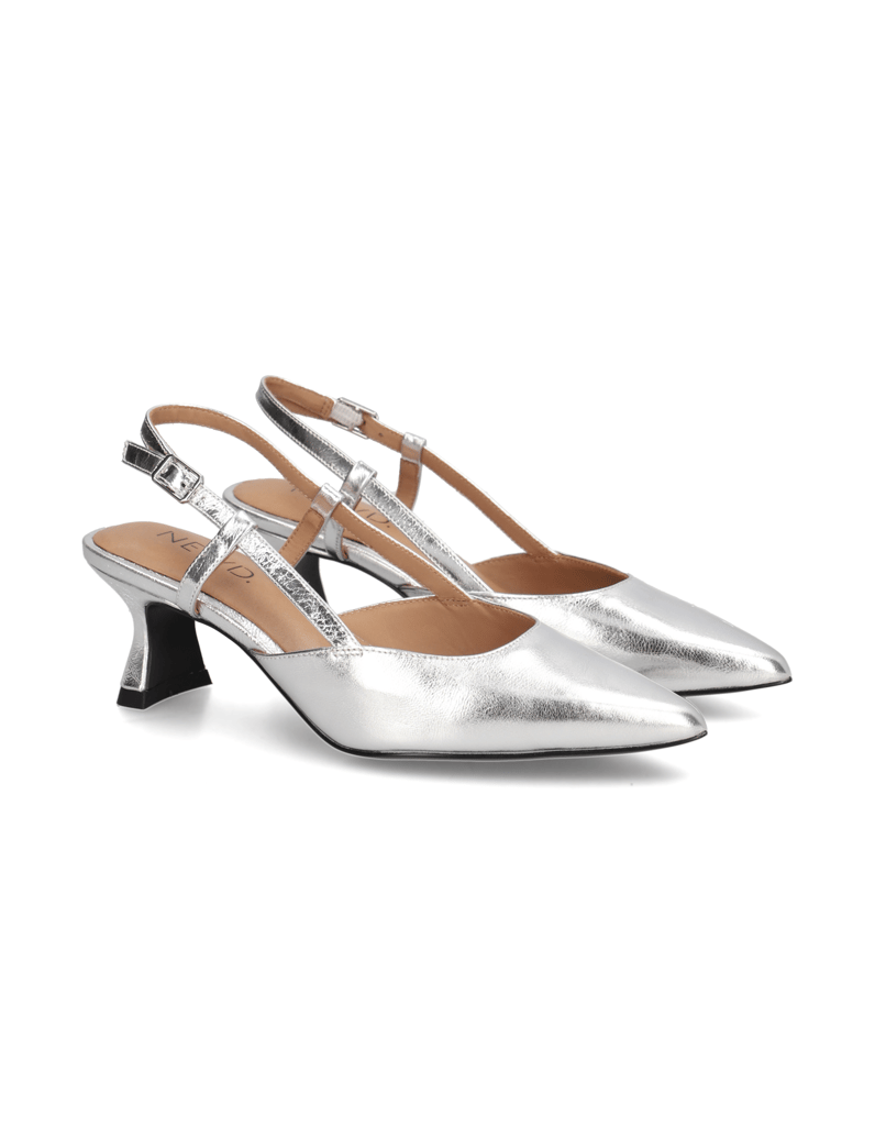 NEWD.Tamaris-Glattleder-Slingpumps-silber