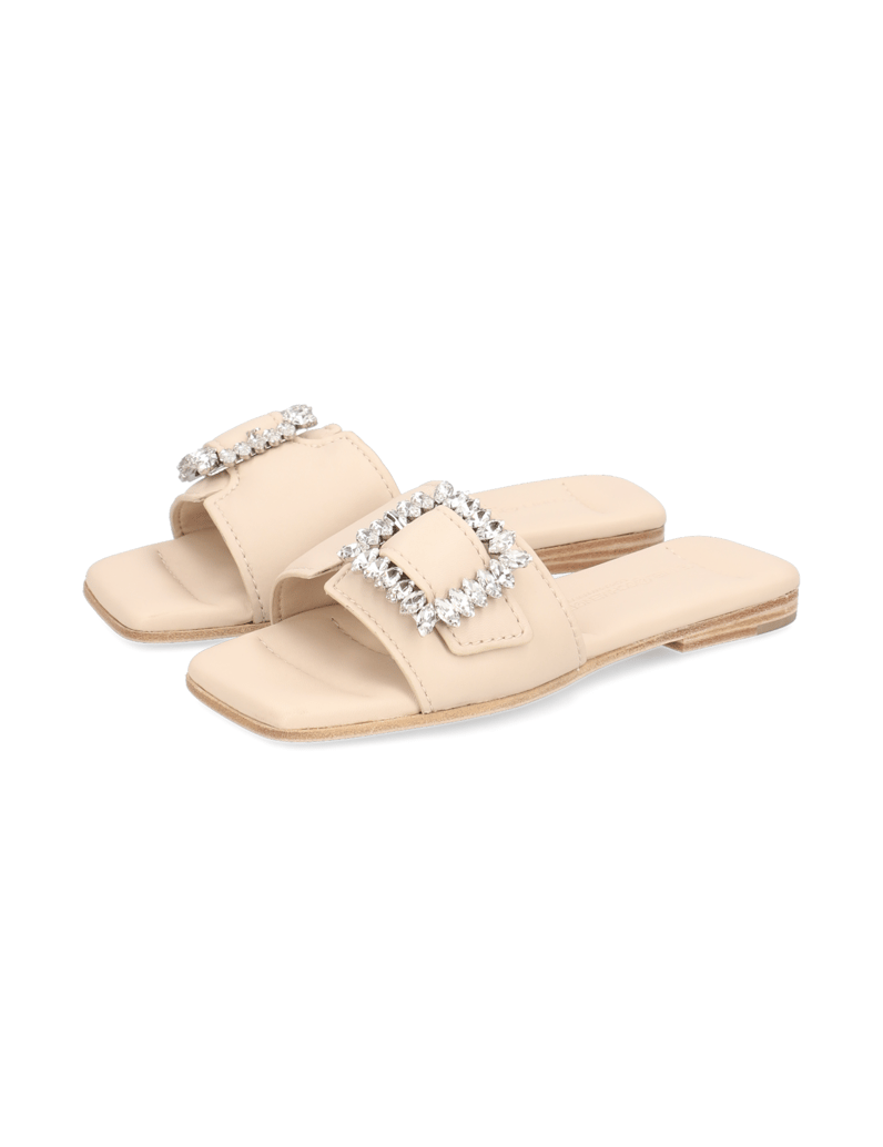 Kennel-&-Schmenger-Glattleder-Pantoffel-beige