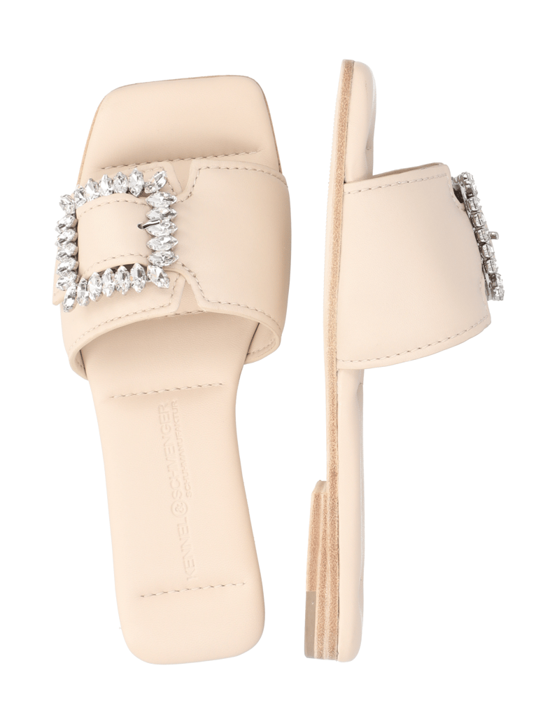 Kennel-&-Schmenger-Glattleder-Pantoffel-beige