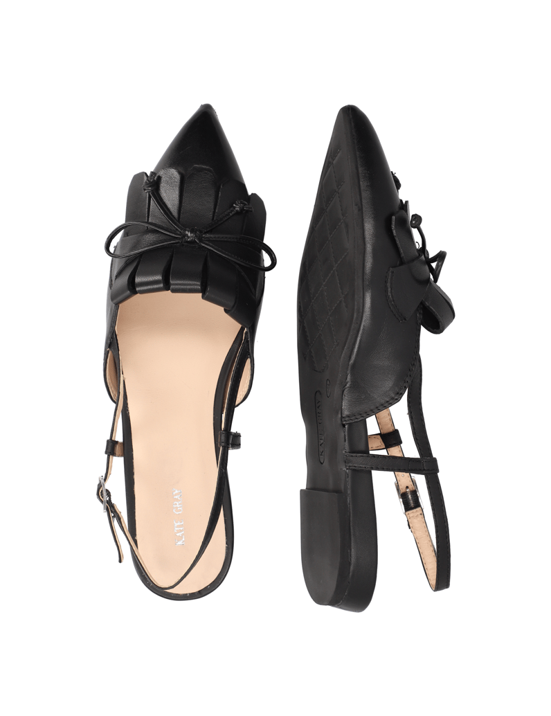 Kate-Gray-Glattleder-Ballerina-schwarz