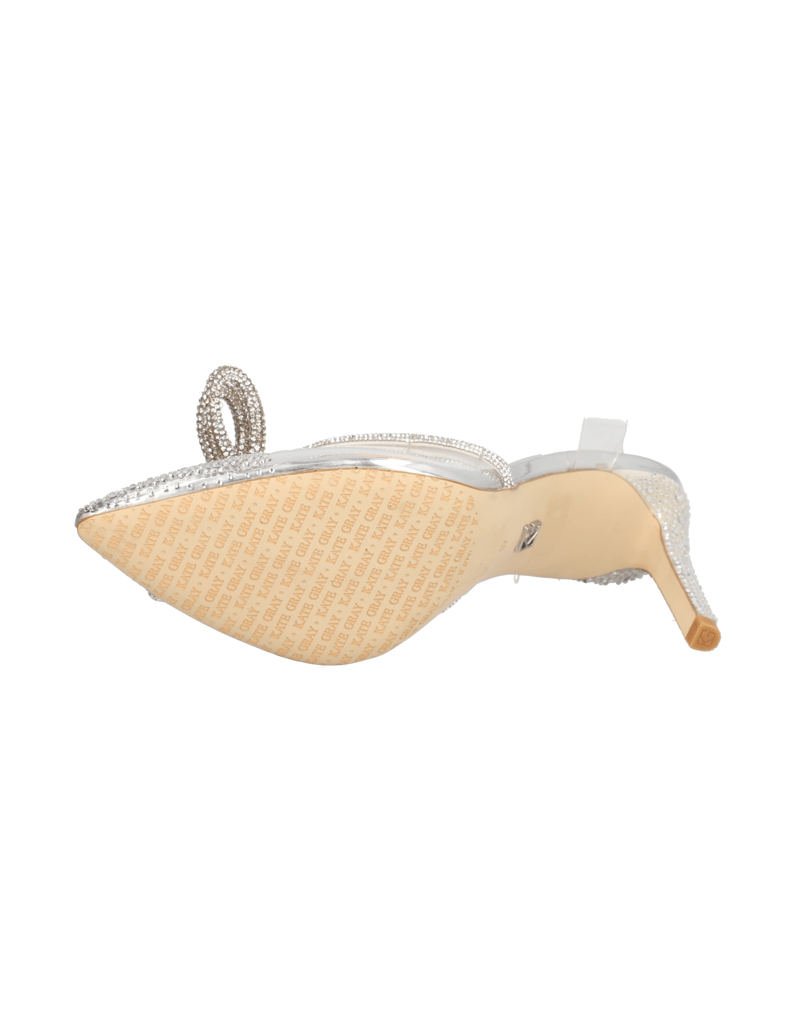 Kate-Gray-PU-lodičky-Sling-strieborná