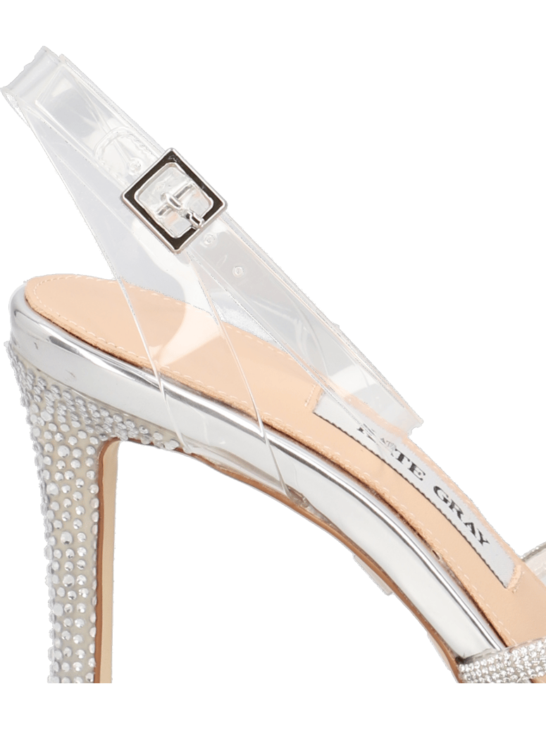 Kate-Gray-PU-lodičky-Sling-strieborná