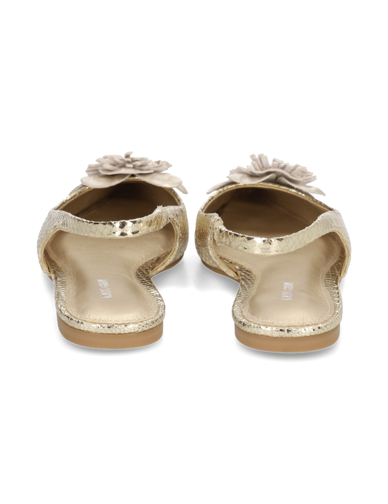 Kate-Gray-hladká-koža-Sling-balerínky-zlatá
