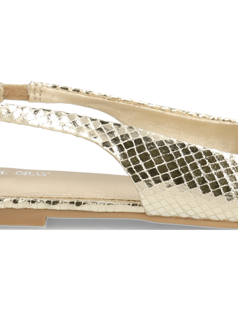 Kate-Gray-hladká-koža-Sling-balerínky-zlatá