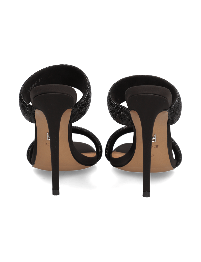 Kazar-Pantoletten-mit-schlankem-Stilettoabsatz-schwarz