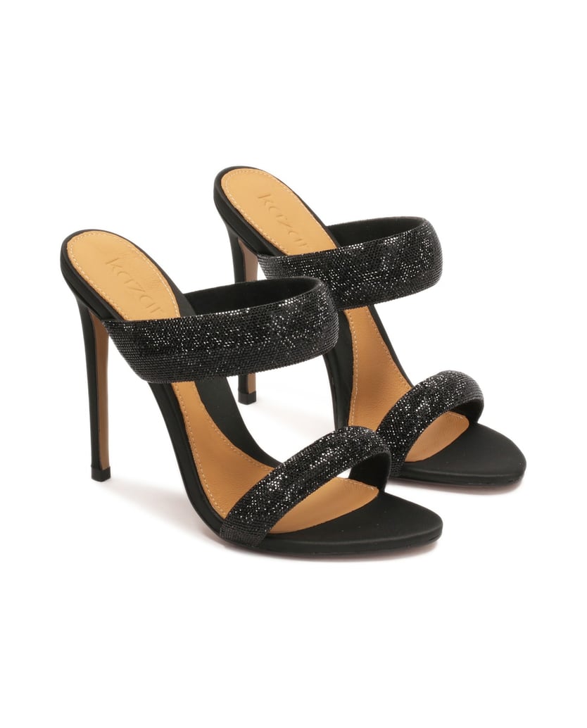 Kazar-Pantoletten-mit-schlankem-Stilettoabsatz-schwarz