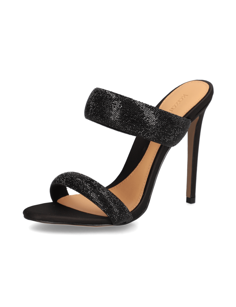 Kazar-Pantoletten-mit-schlankem-Stilettoabsatz-schwarz