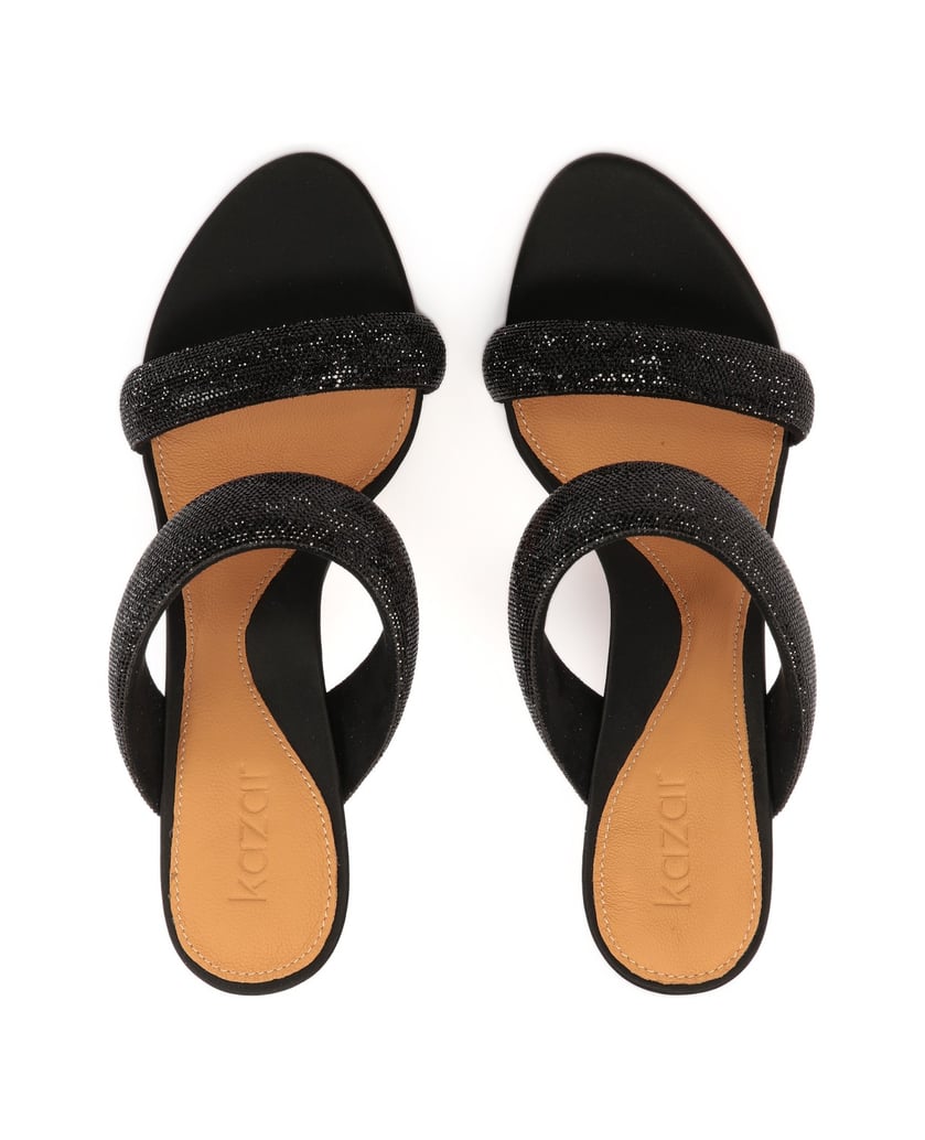 Kazar-Pantoletten-mit-schlankem-Stilettoabsatz-schwarz