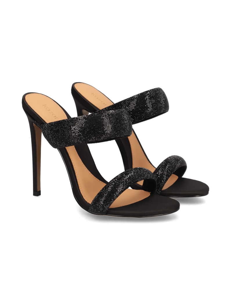 Kazar-Pantoletten-mit-schlankem-Stilettoabsatz-schwarz