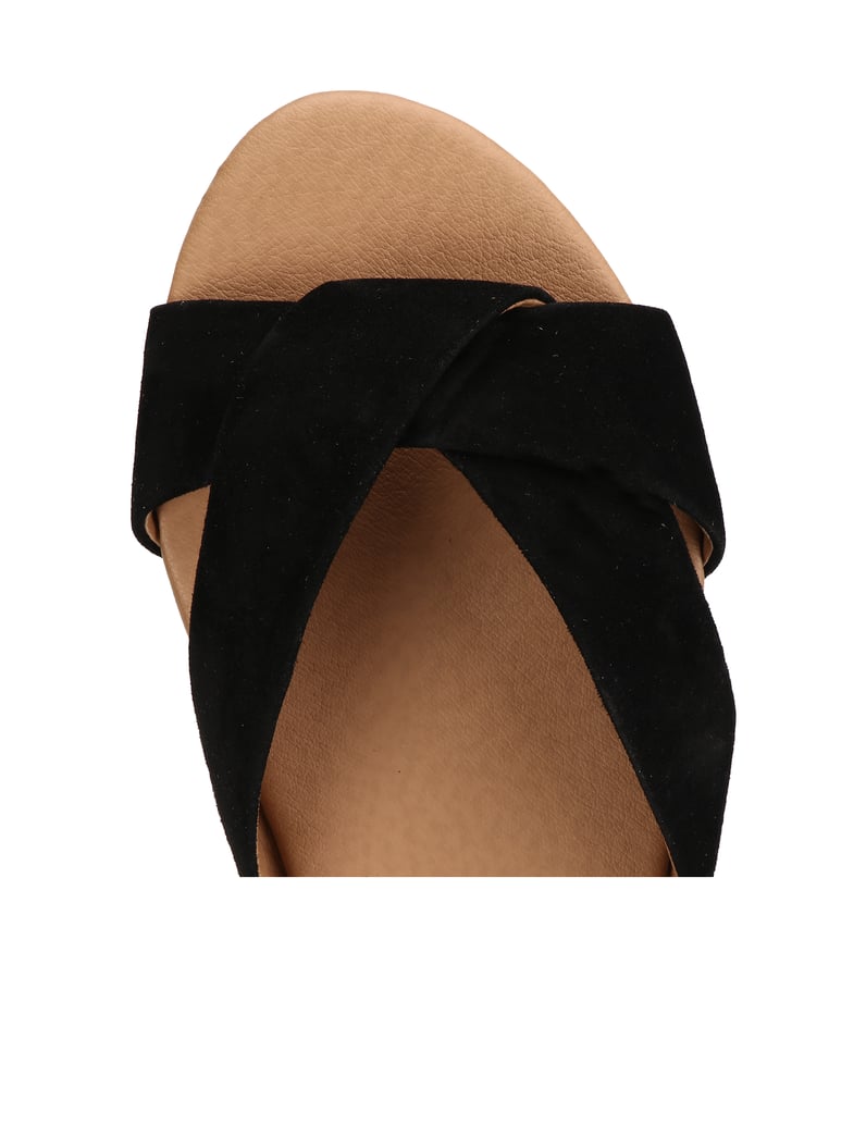 Kate-Gray-kombinácia-s-kožou-Klasické-sandále-čierna