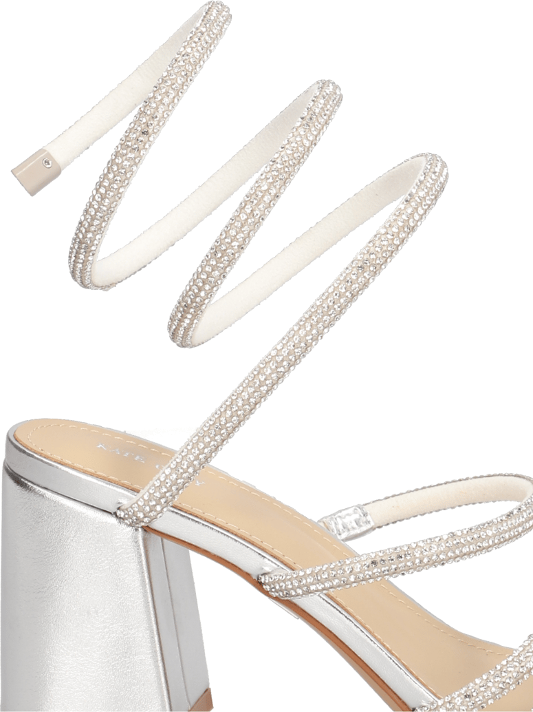 Kate-Gray-Imitácia-kože-sandály-stříbrná