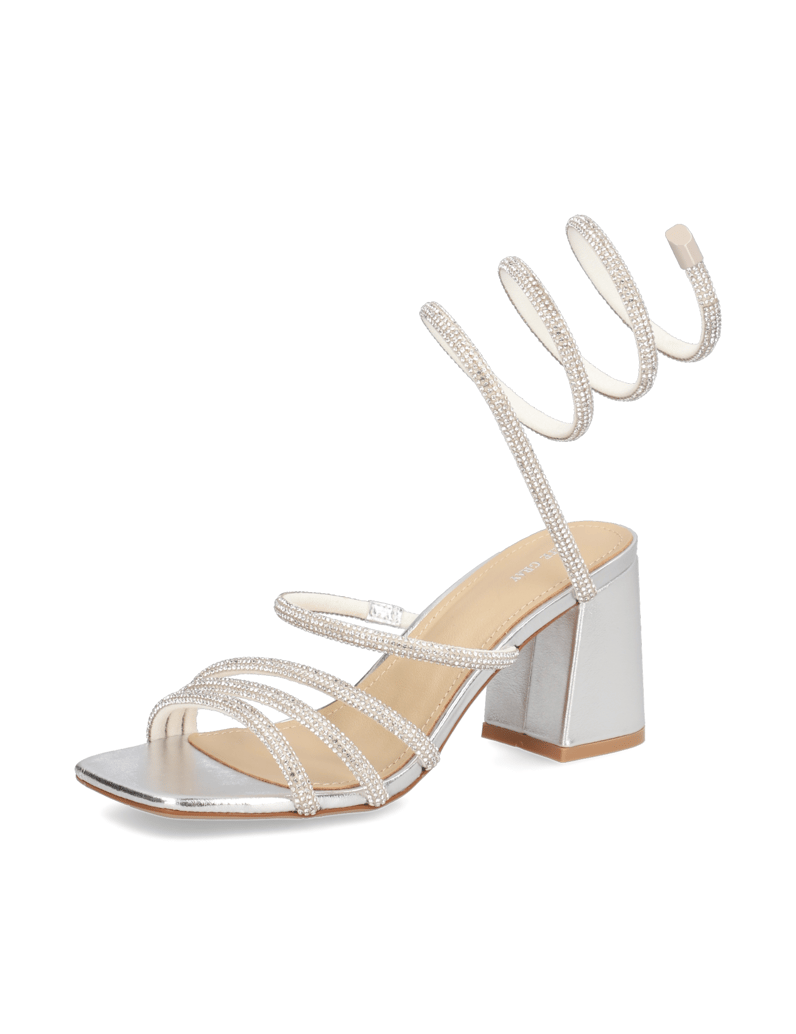 Kate-Gray-Imitácia-kože-sandály-stříbrná