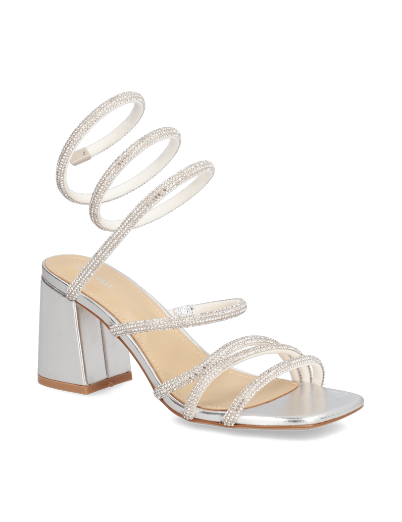 Kate-Gray-Imitácia-kože-sandály-stříbrná