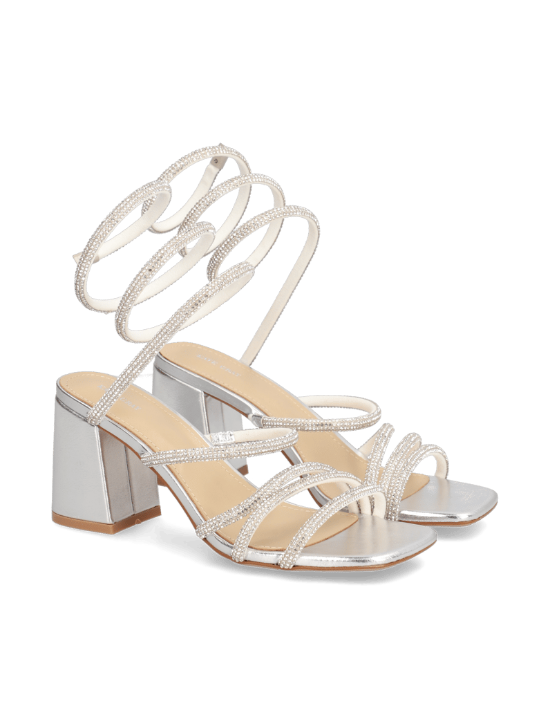 Kate-Gray-Imitácia-kože-sandály-stříbrná